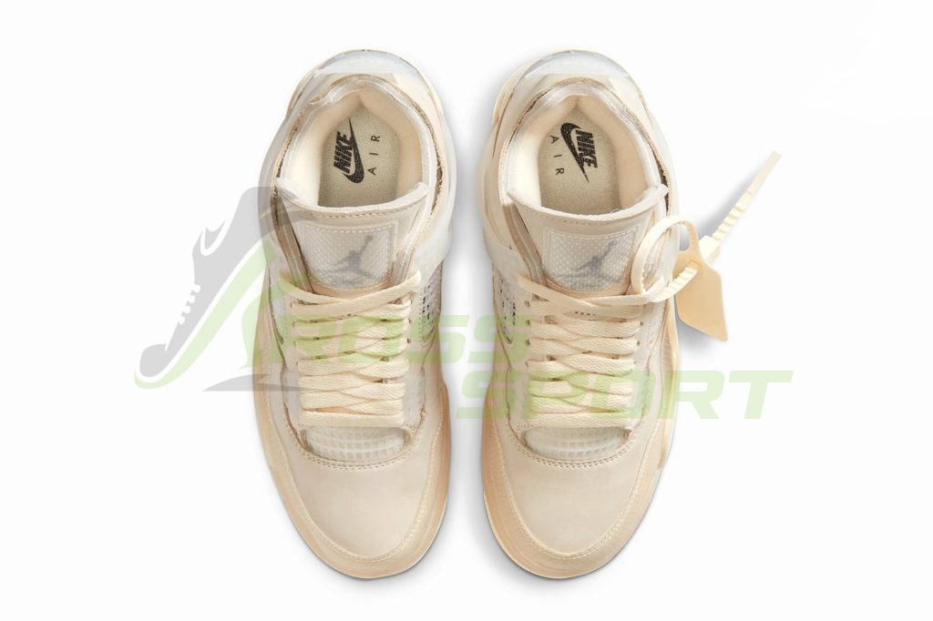 Nike Air Jordan 4 Retro Off-White "Sail" с мехом