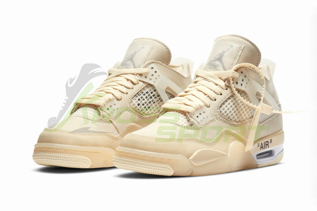 Nike Air Jordan 4 Retro Off-White "Sail" с мехом