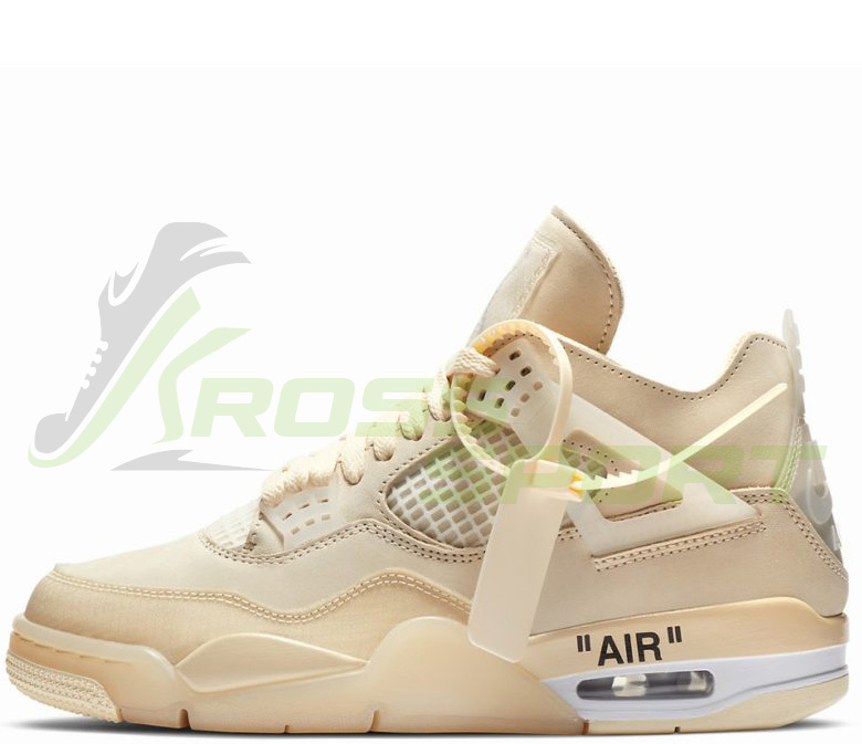 Nike Air Jordan 4 Retro Off-White "Sail" с мехом