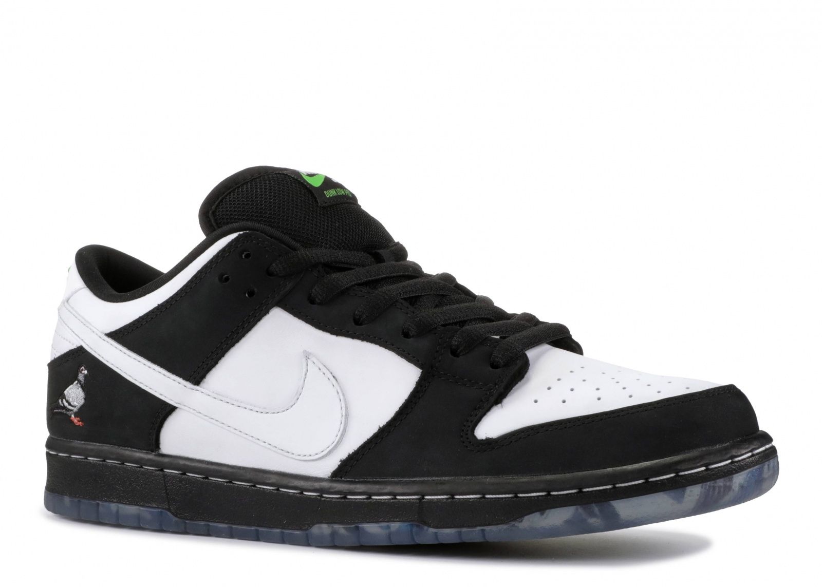 Nike SB Dunk Low Pro, черный с белым, кожа, нубук, мужские