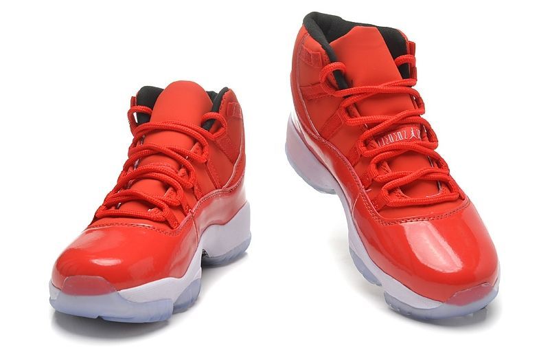 Nike Air Jordan 11 Retro Red/White, красный, белый, кожа, текстиль, мужские