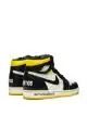 Nike Air Jordan 1 not for resale, черно-белые с желтым, кожа, мужские