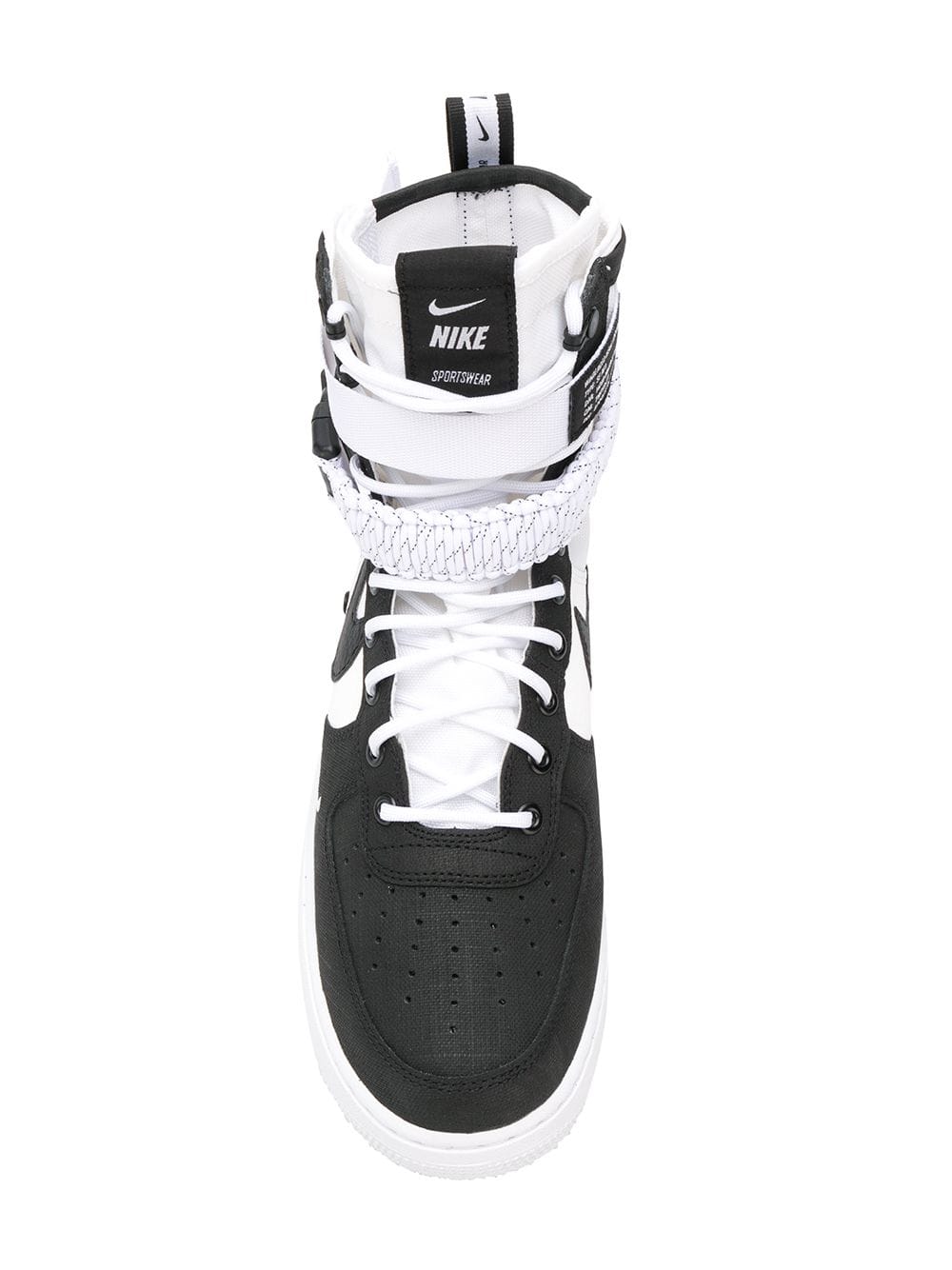 Nike Air Force 1 SF High Black/White, черный, белый, кожа, нейлон, мужские
