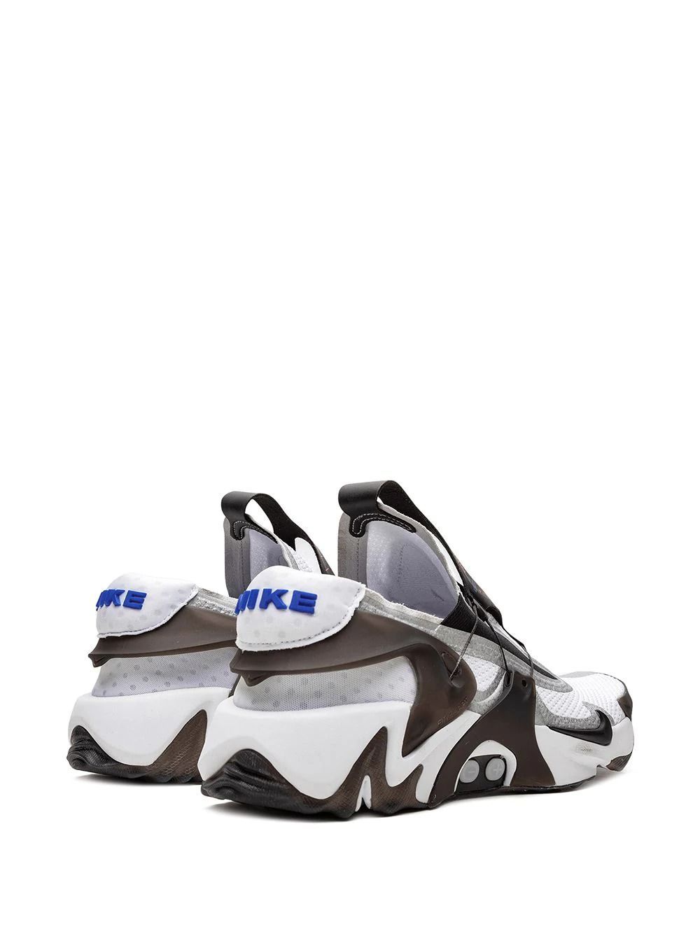 Nike Adapt Huarache, белый с черным, текстиль, сетка, мужские