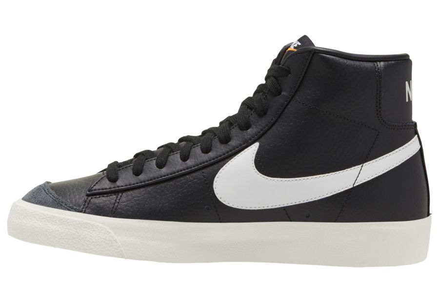Nike Blazer Mid, черные с белым, кожа, нубук, женские
