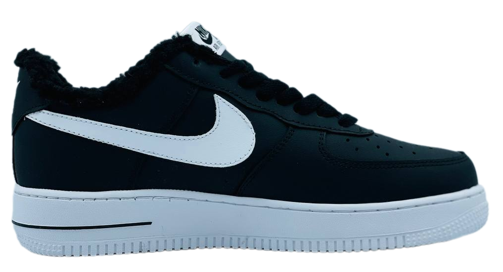 Nike  Air Force 1 Low White/Black зимние