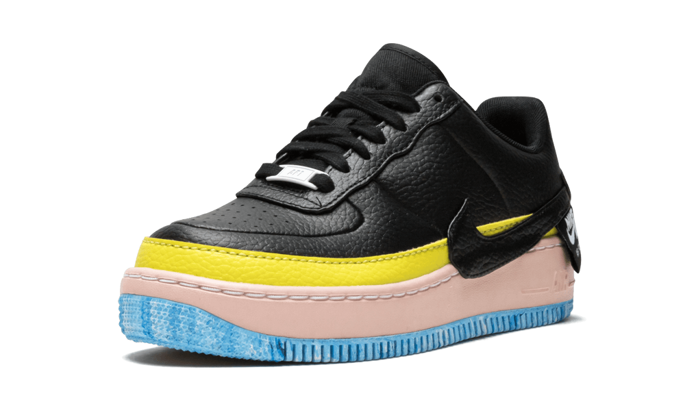 Nike Air Force 1 LV8 VT, черный с желтым, кожа, женские