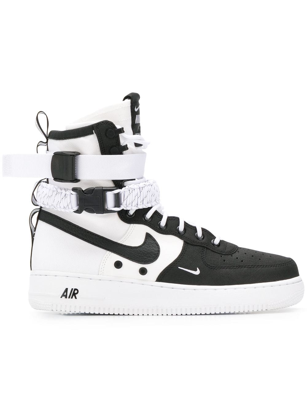 Nike Air Force 1 SF High Black/White, черный, белый, кожа, нейлон, мужские