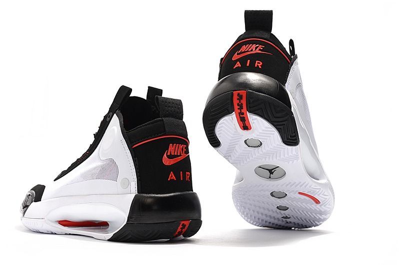 Nike Air Jordan 34, белые с черными, нейлон, мужские