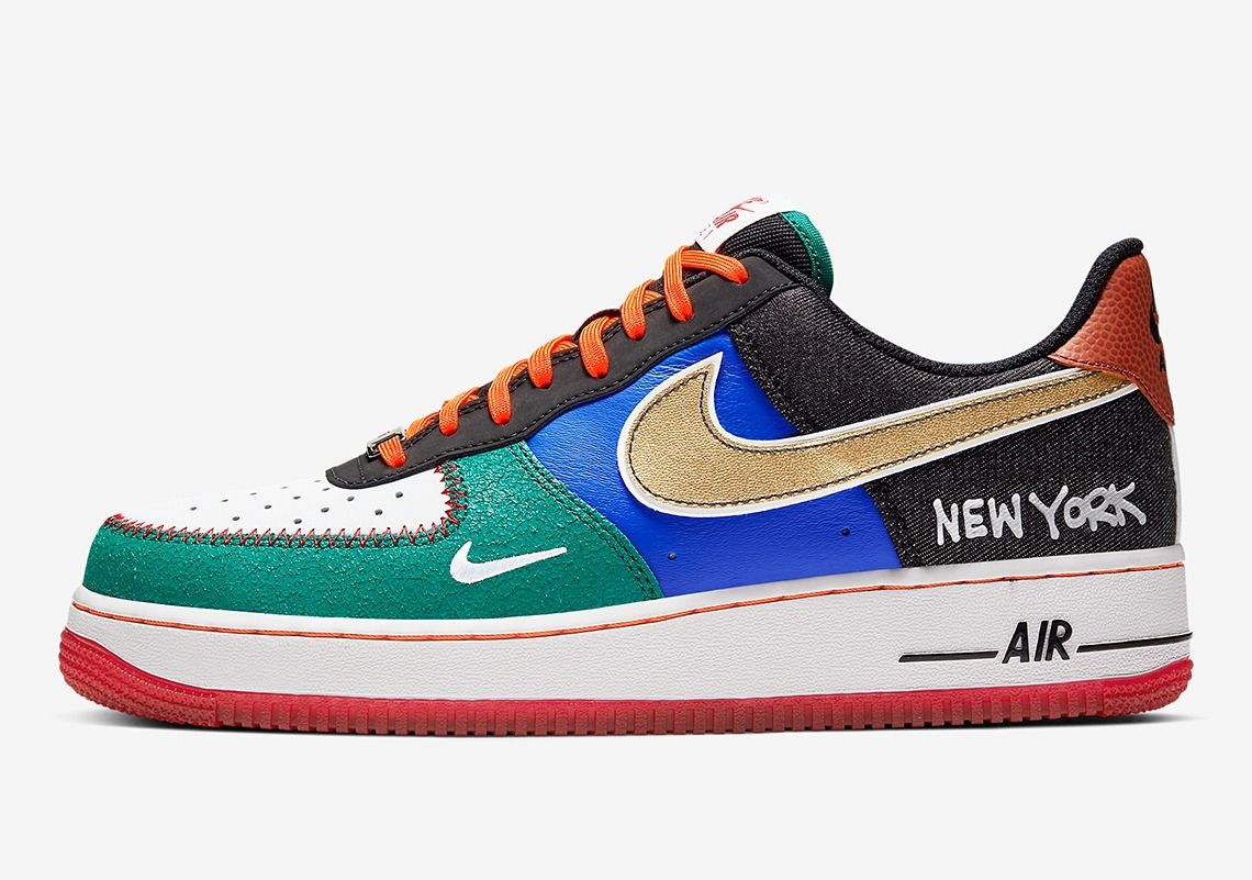 Nike Air Force 1 New York разноцветные кожа-нубук мужские-женские
